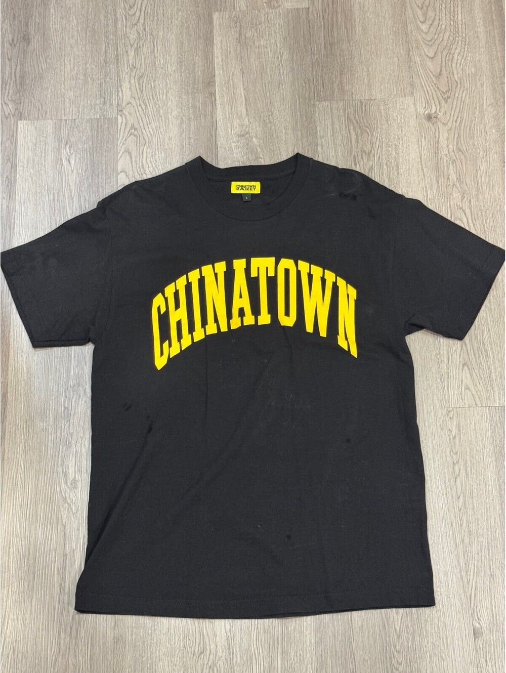 Chinatown Market Black and Yellow Logo T-Shirt Size L